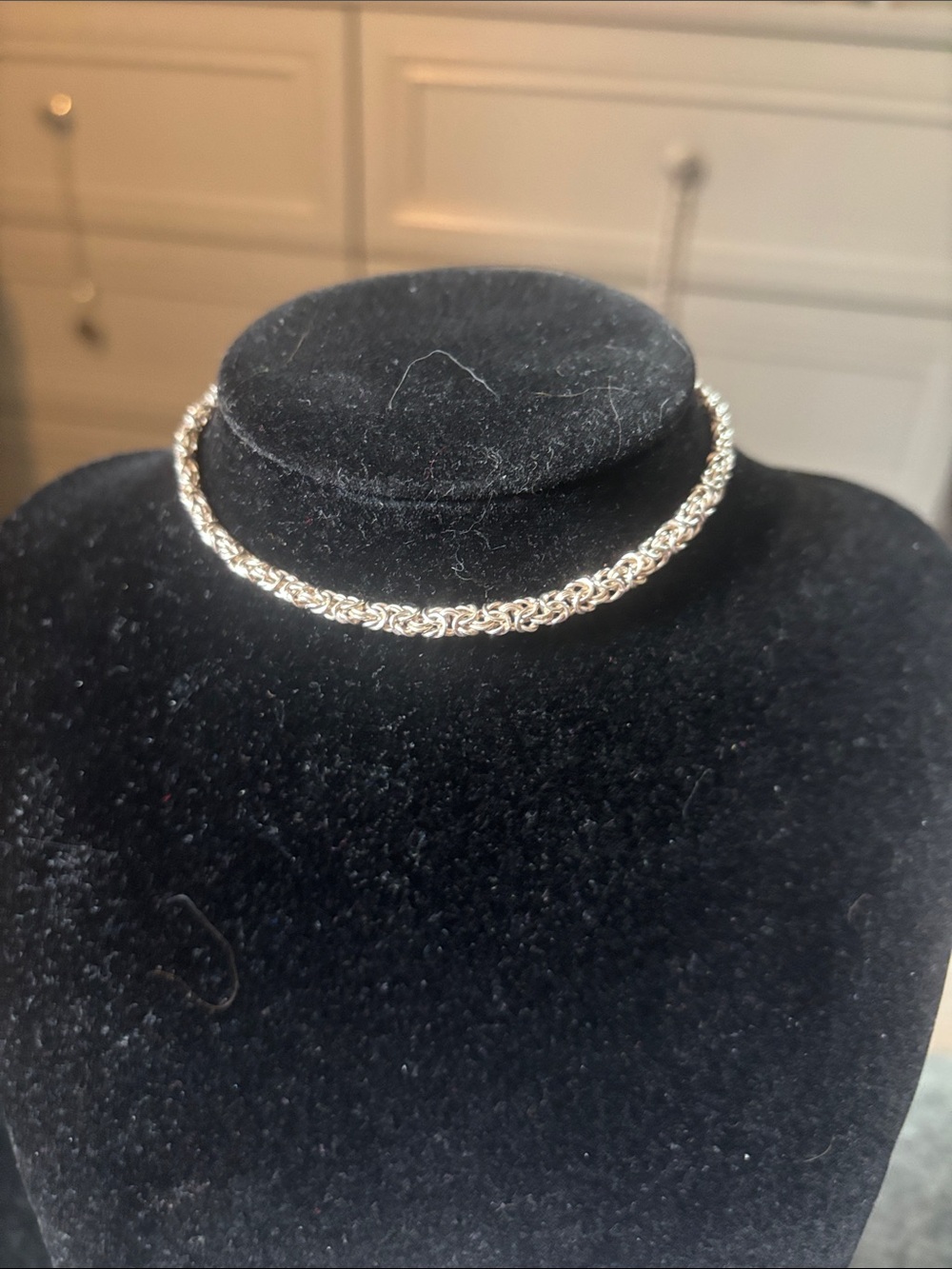 925 stamped SS Italian Byzantine ankle or wrist bracelet. 10 inches